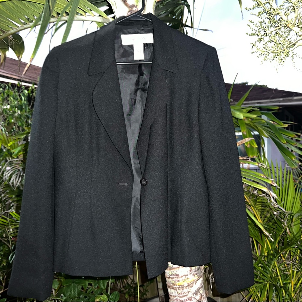 Vintage Rena Rowan black blazer with shoulder pads